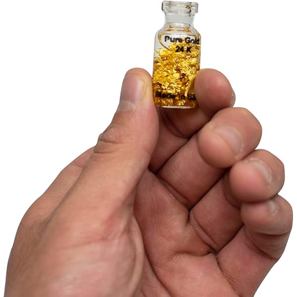 Amazon.com: Treasure Gurus 14k Pure Leaf Flake Vial of Gold